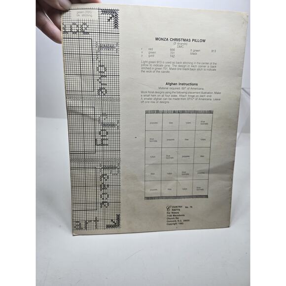 Monza Americana Design Pat Waters Country Crafts Counted Cross Stitch Leaflet 79 - Picture 2 of 2